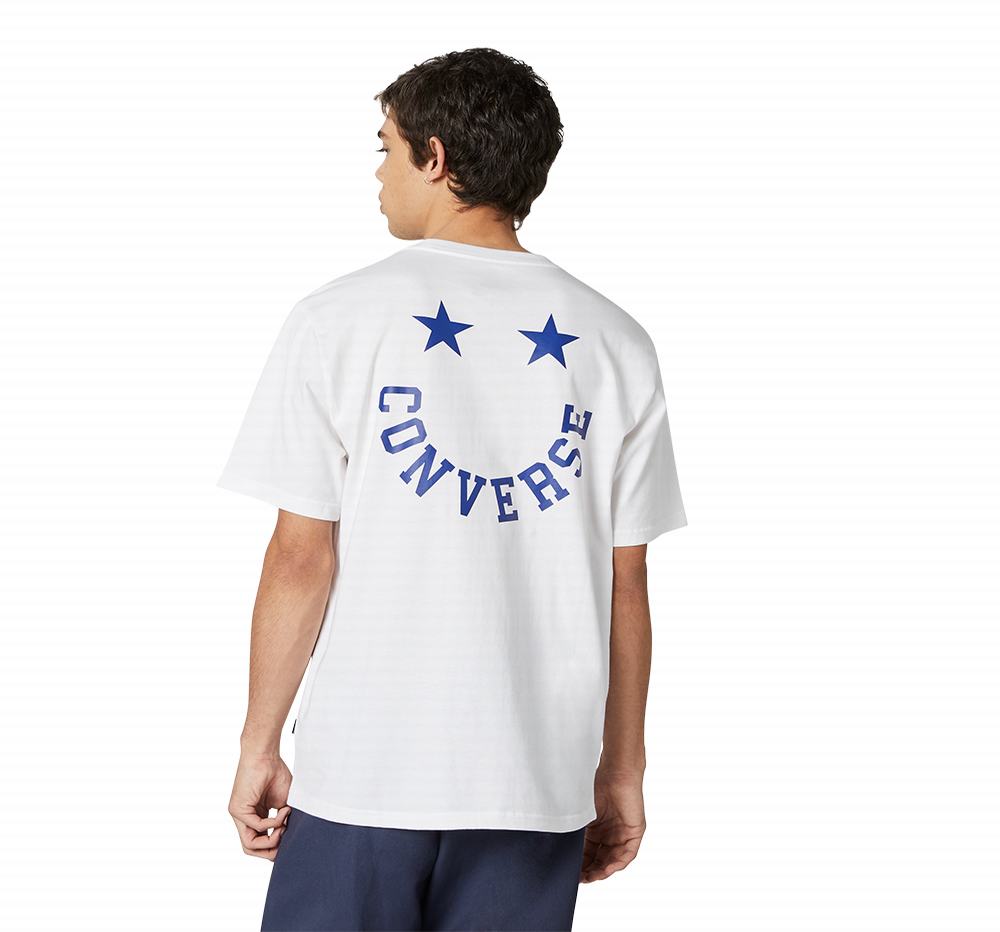 Camiseta Converse Star Graphic Homem Branco 671854OEY